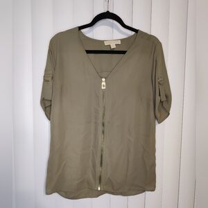 Michael Kors Olive Green Top